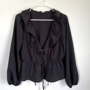 Old Navy black peplum blouse